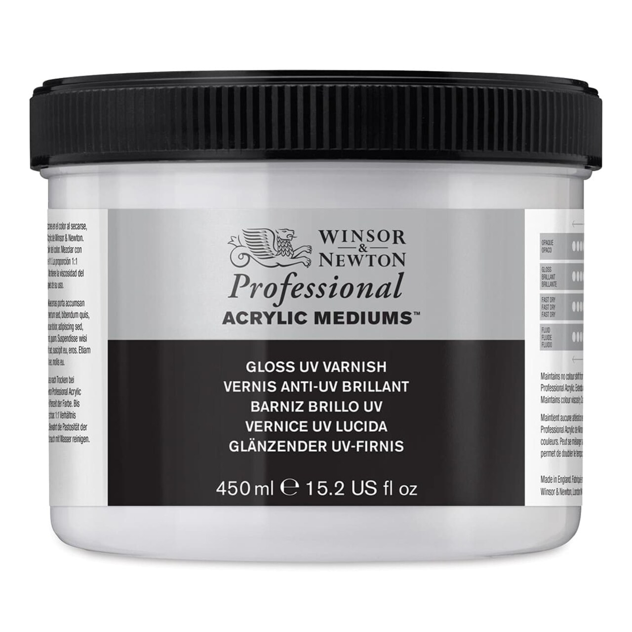 Winsor & Newton Artists' Acrylic UV Varnish - Gloss, 450 ml jar